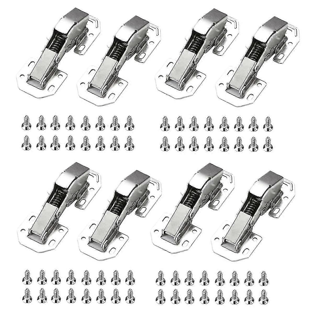 8 حزمة كاملة تراكب لينة إغلاق مفصلات 4 بوصة مقطع قابل للتعديل على المطبخ الأوروبي مجلس الوزراء باب المفصلي