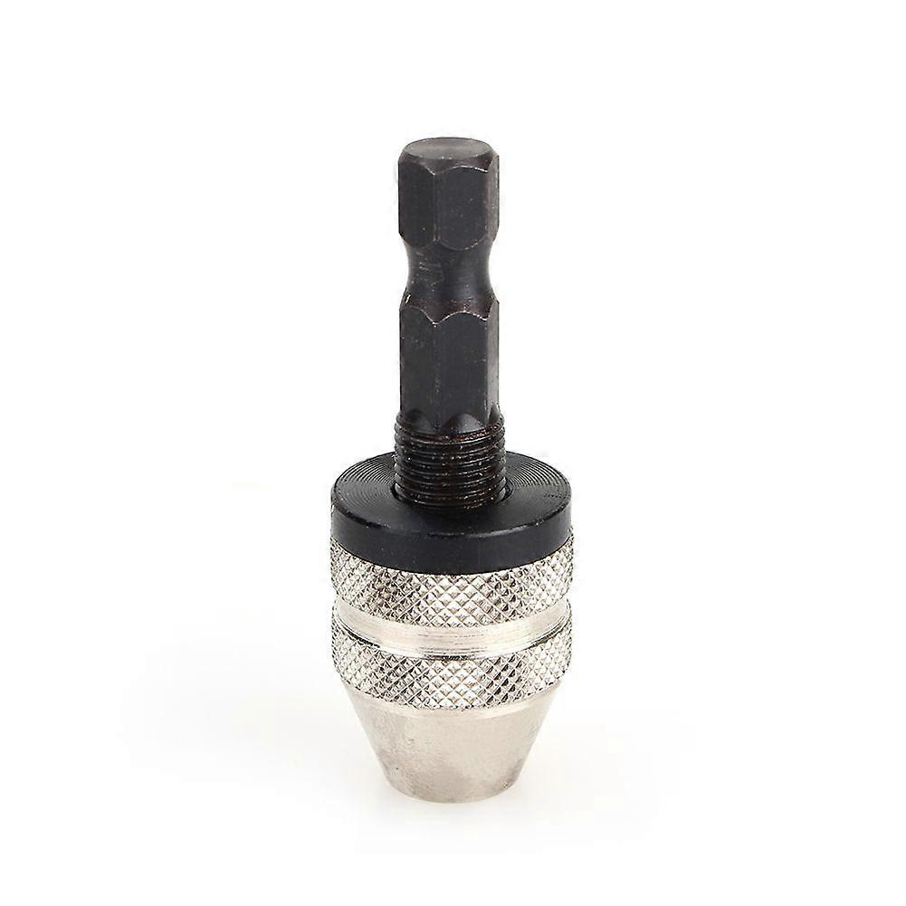 1/4" 0.3~3.6mm Quick Change Keyless Drill Chuck Hex Shank Adapter Converter