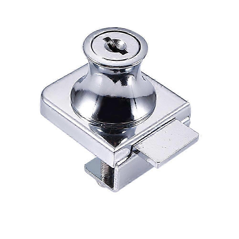 Zinc Alloy Locks without Drilling for Glass Display Cabinets Compatible with 5-8mm Doors Supplied with 2 Keys
