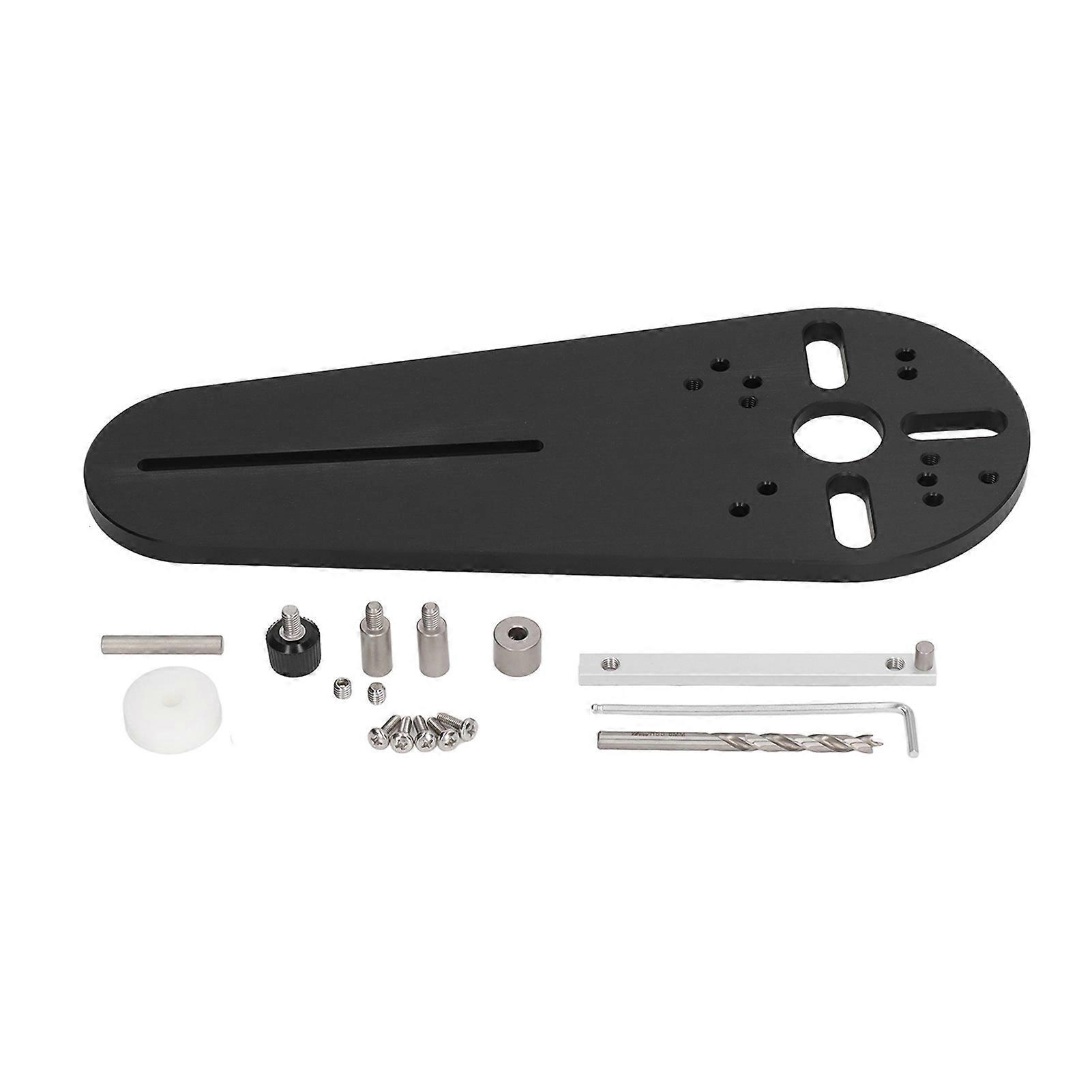 Circle Cutting Jig Engineering Plastics Adjustable Radius Multiple Shapes for Trimmer Woodworking Black