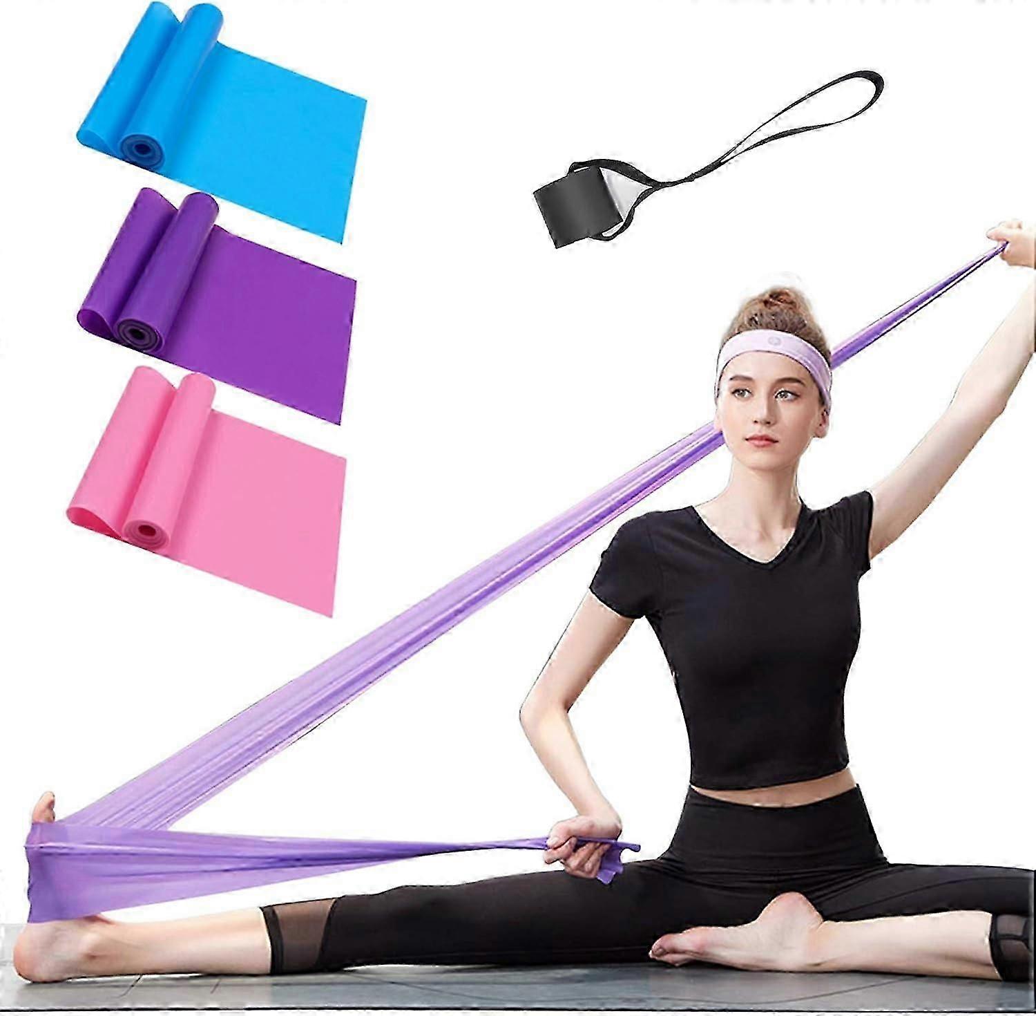 Resistance Bands Set, 3 Pack Professional Latex Elastic Bands use in Home or Gym Upper & Lower Body Exercise, Physical Therapy, Strength Training, Yog