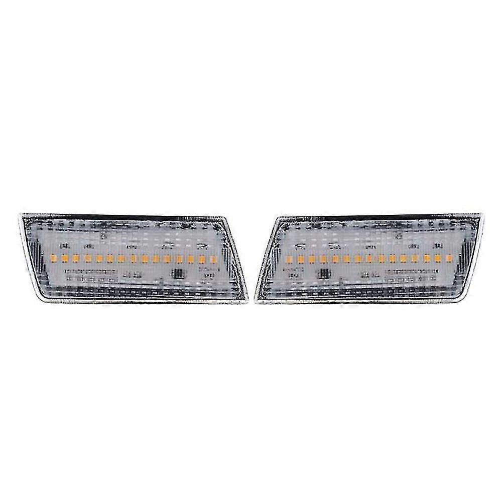 2PCS LED Side Marker Light Amber Front Bumper Turn Signal Light for 300 300C 2005-2010 Transparent