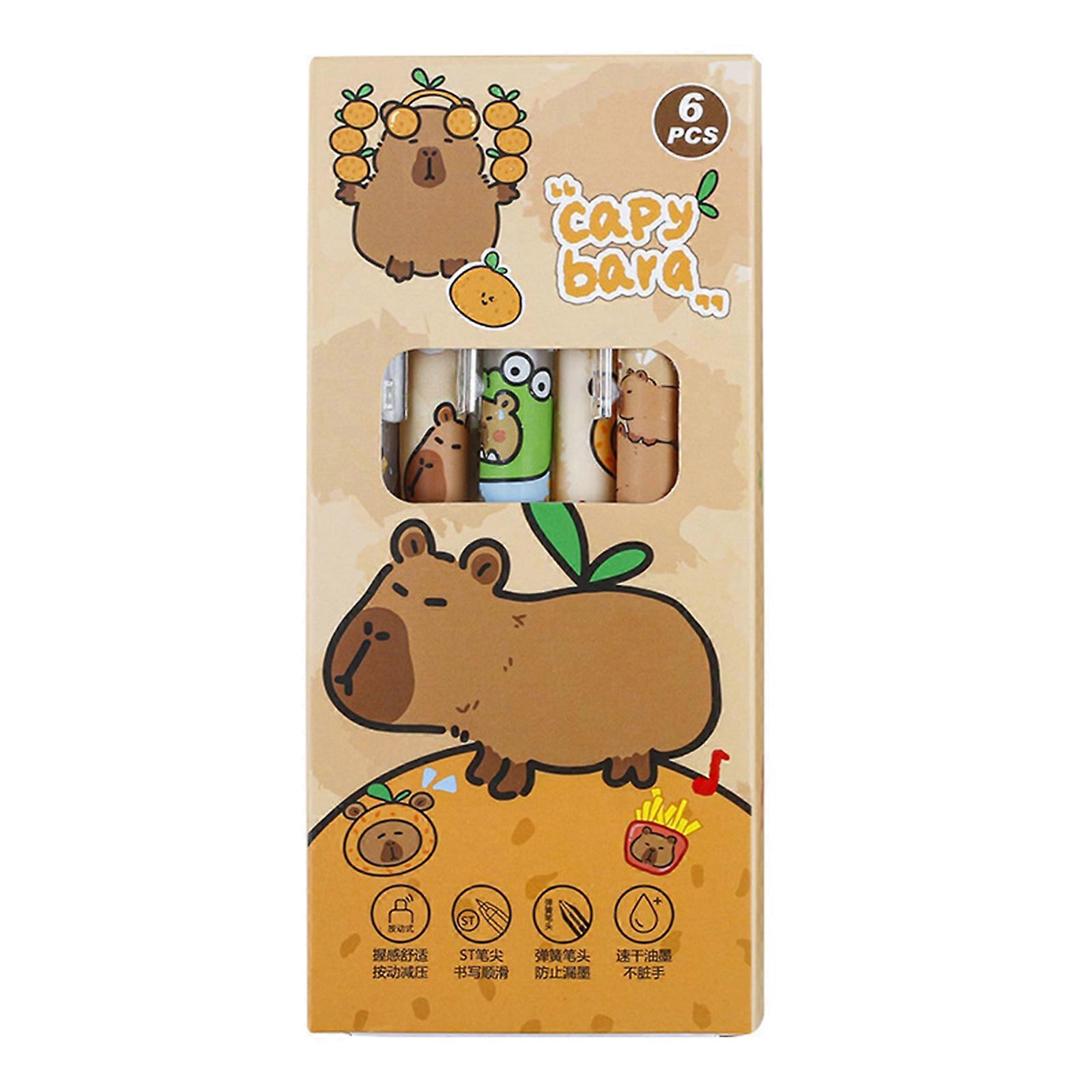 Pack of 6 Retractable Gel Pen 0.5MM Tip Quick Drying Smooth Writing Experience for Student Adult Noting Journaling Multicolor