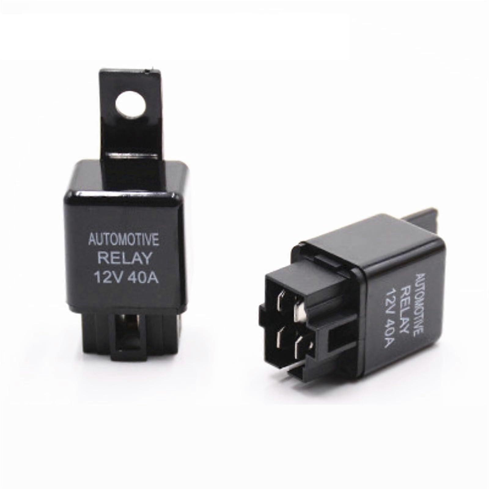12V/24V 40A 4-Pin Automotive Relay for Air Conditioning, Headlights, and Fans - Compatible with Various Models