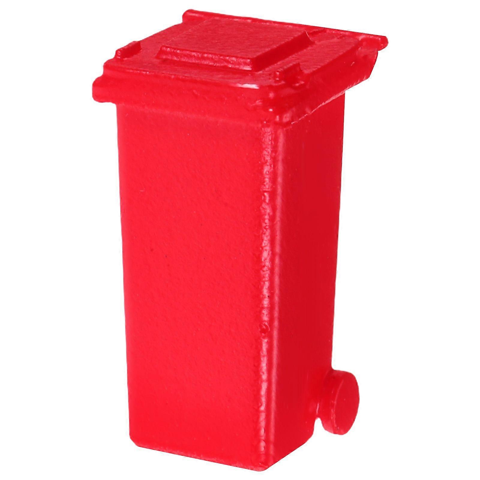 Miniature Garbage Cans Mini Garbage Can Toys with Opened Lids Simulation Curbside Waste Bin Models for Kids Pretend Play