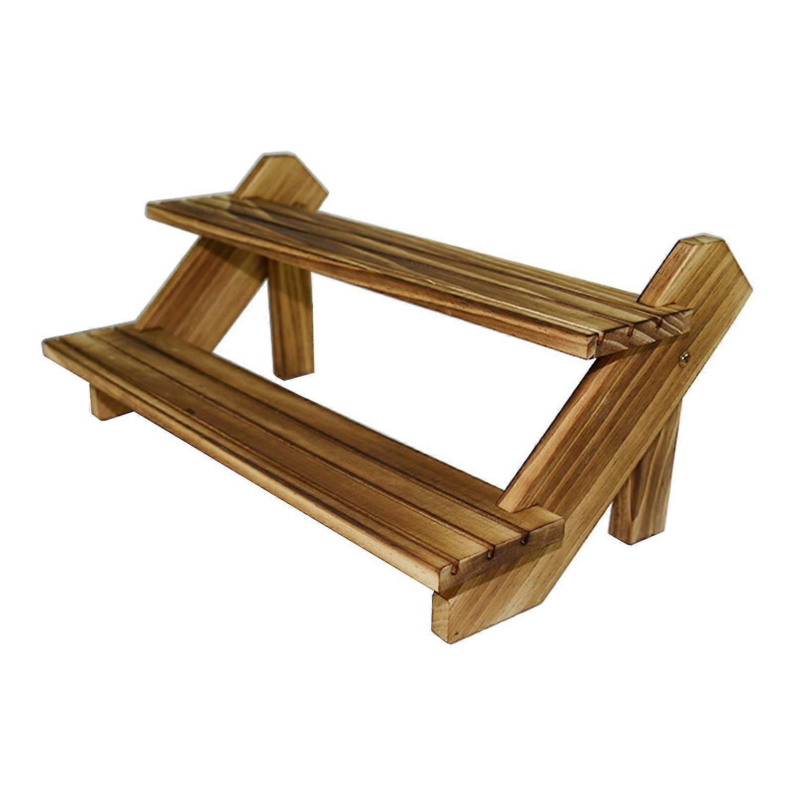 Multi-use Wooden Rack Cosmetics Toys Dolls Figure Model Storage Ladder Display