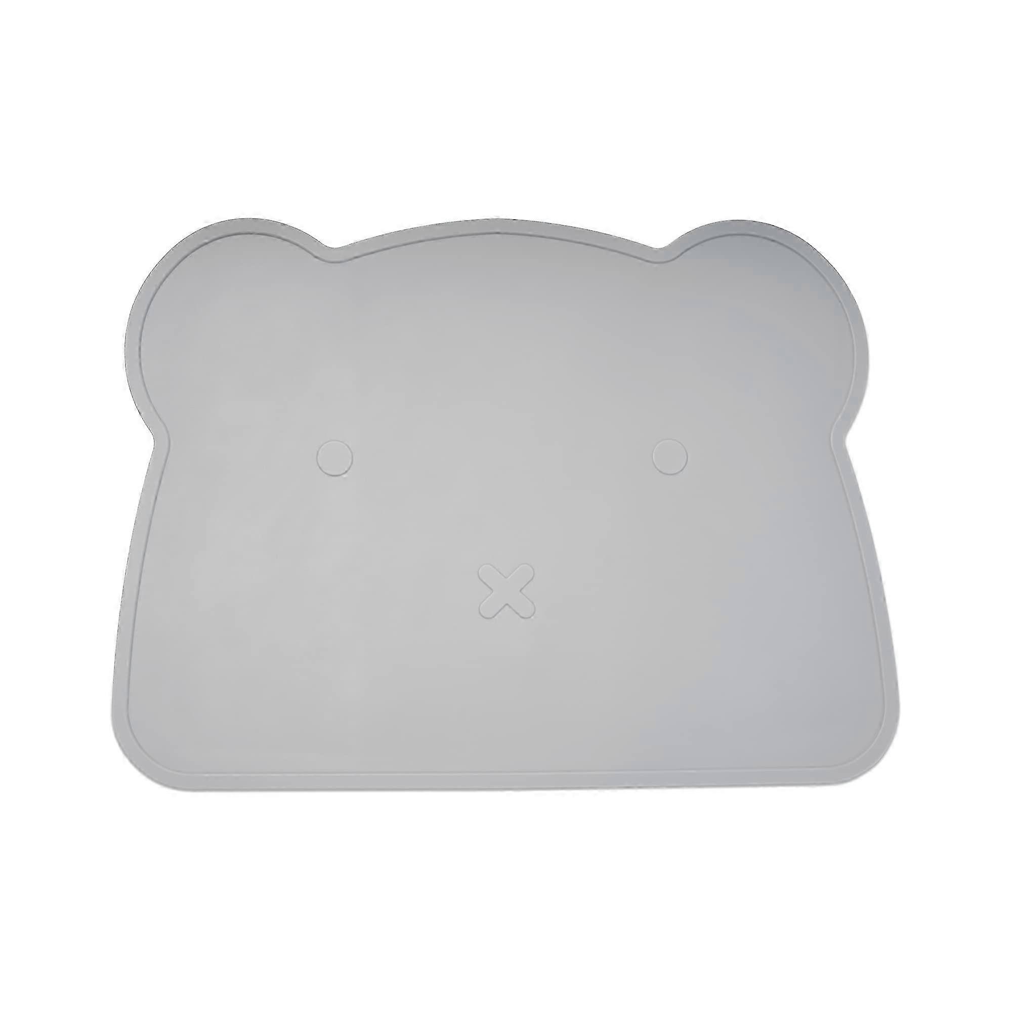 Kinder Silikon Tischset, tragbar & lebensmittelecht, Grau