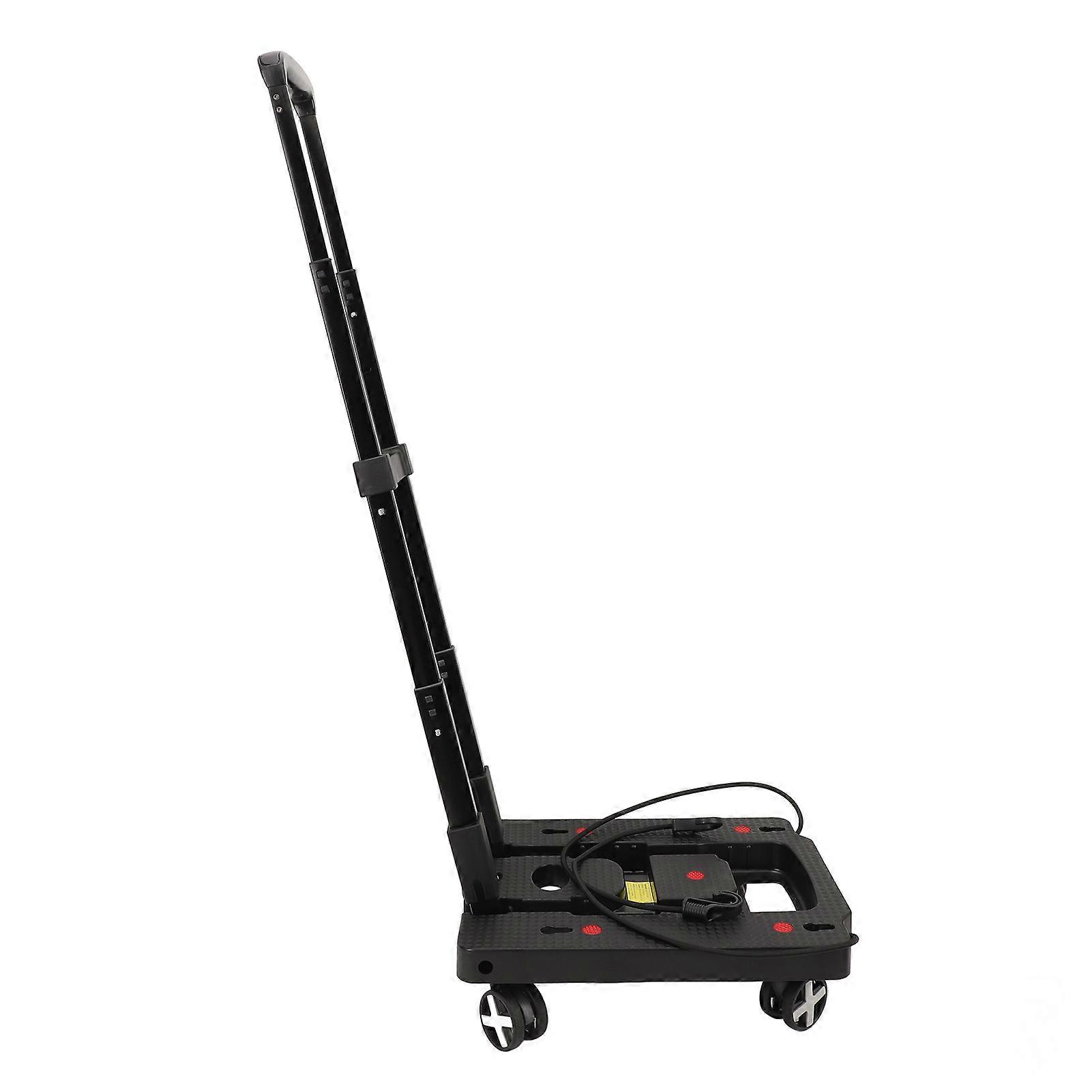 Folding Flat Cart with Wheels Portable Multifunctional Utility Dolly Platform Cart for Shopping Travel 