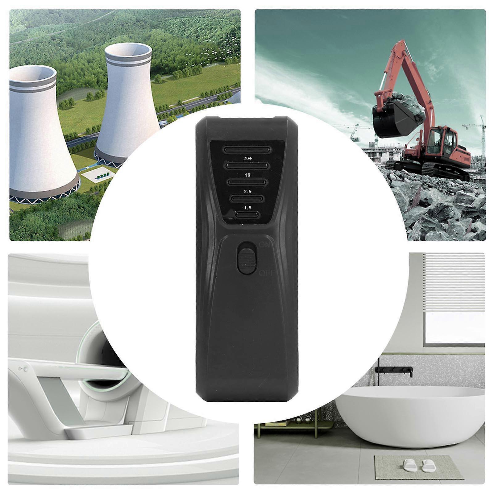 Magnetic Field Detector 5 Colorful LED Indicators Electromagnetic Field Radiation Tester EMF Meter Black 