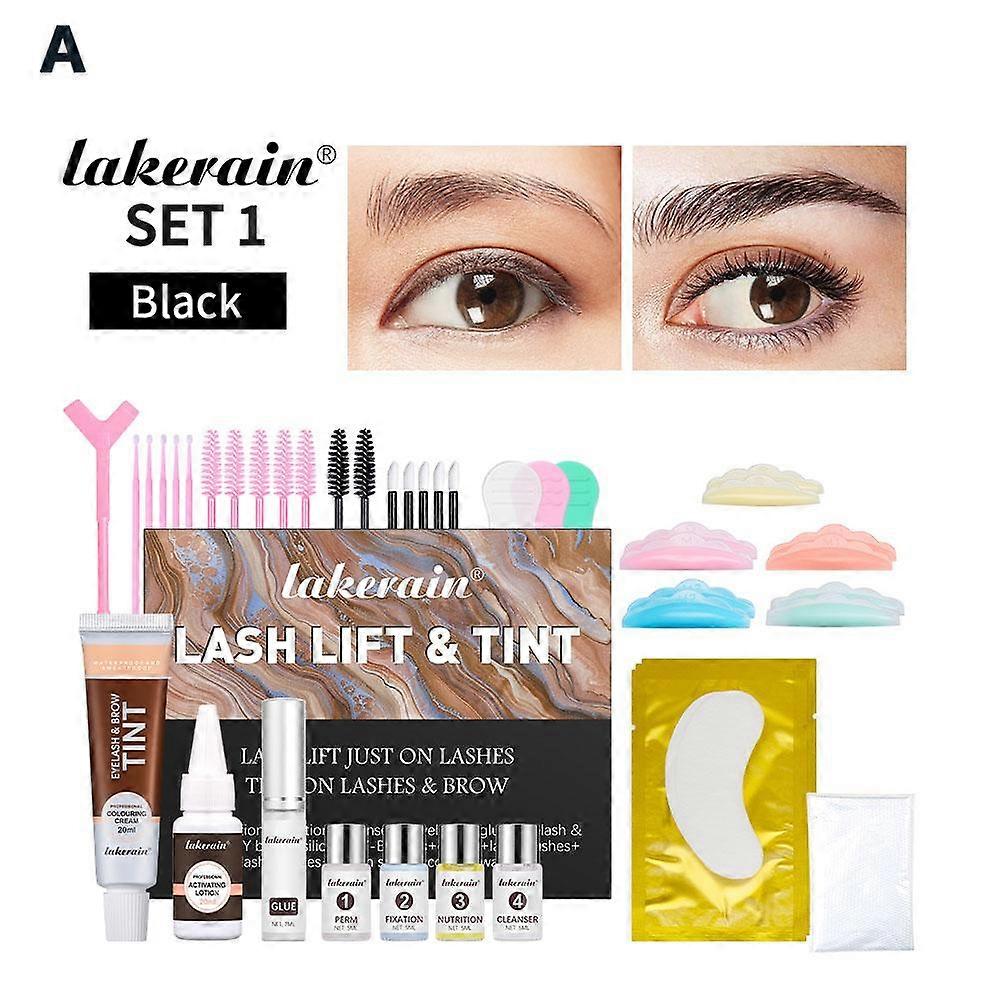 Professional Lash Lift Kit with Brow Tint At Home Salon Quality Eyelash Perm and Brow Dye Complete DIY Eyelash Curling Set Includes All Tools