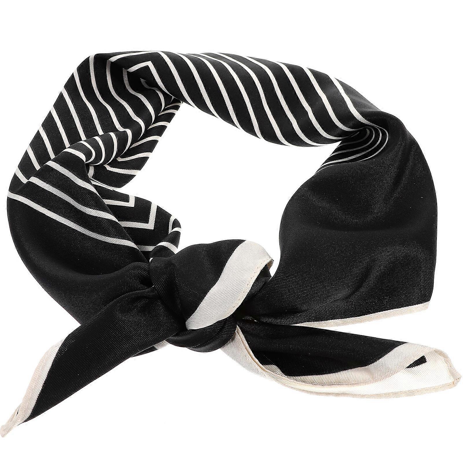 Lightweight Chiffon Scarf for Women, Small Square Dots Pattern, Breathable Soft Comfortable Skin Touch Stylish Clothing Accessory for Travel Work