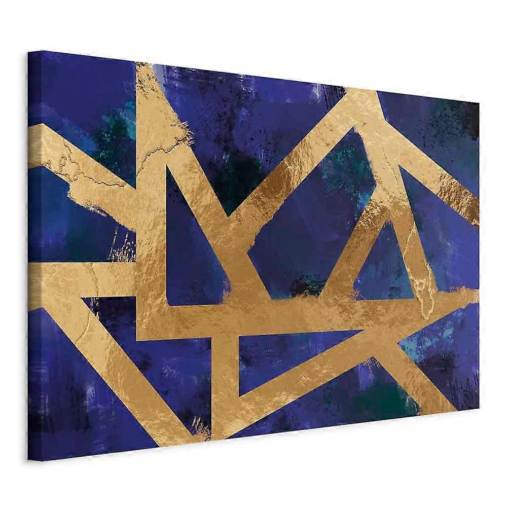 Canvas Print – Golden Geometry (1 piece) Wide