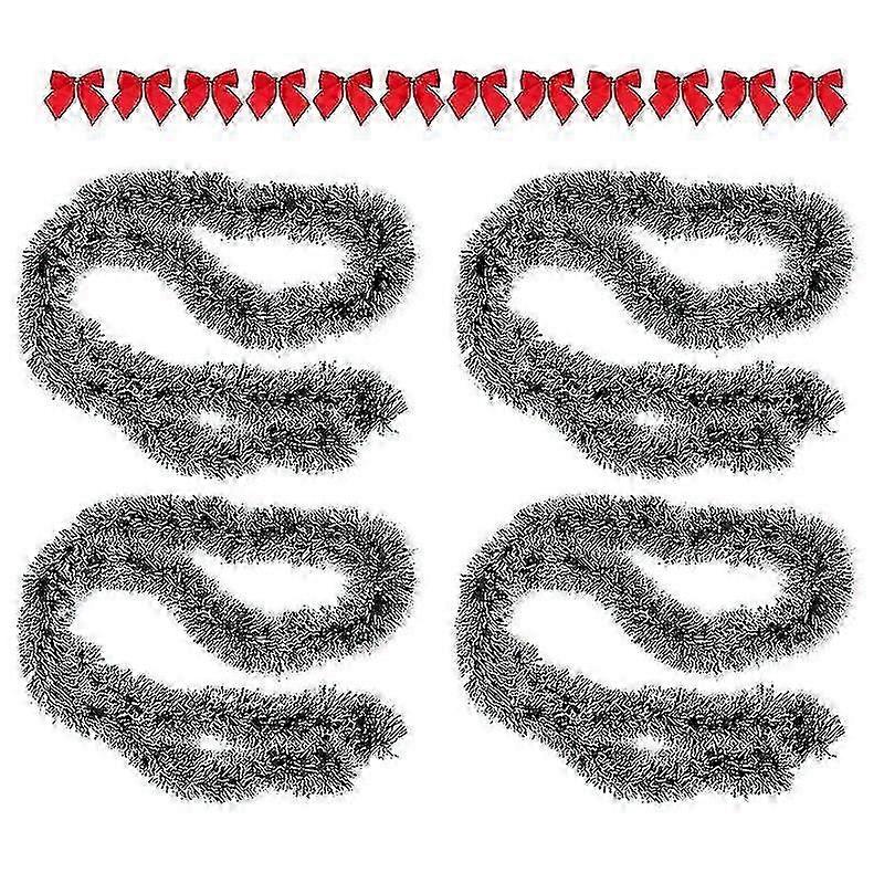 180X4.5cm Red Party Streamers & Curtains 4pcs Christmas Tree Ribbon Decorative Colored Strips Party