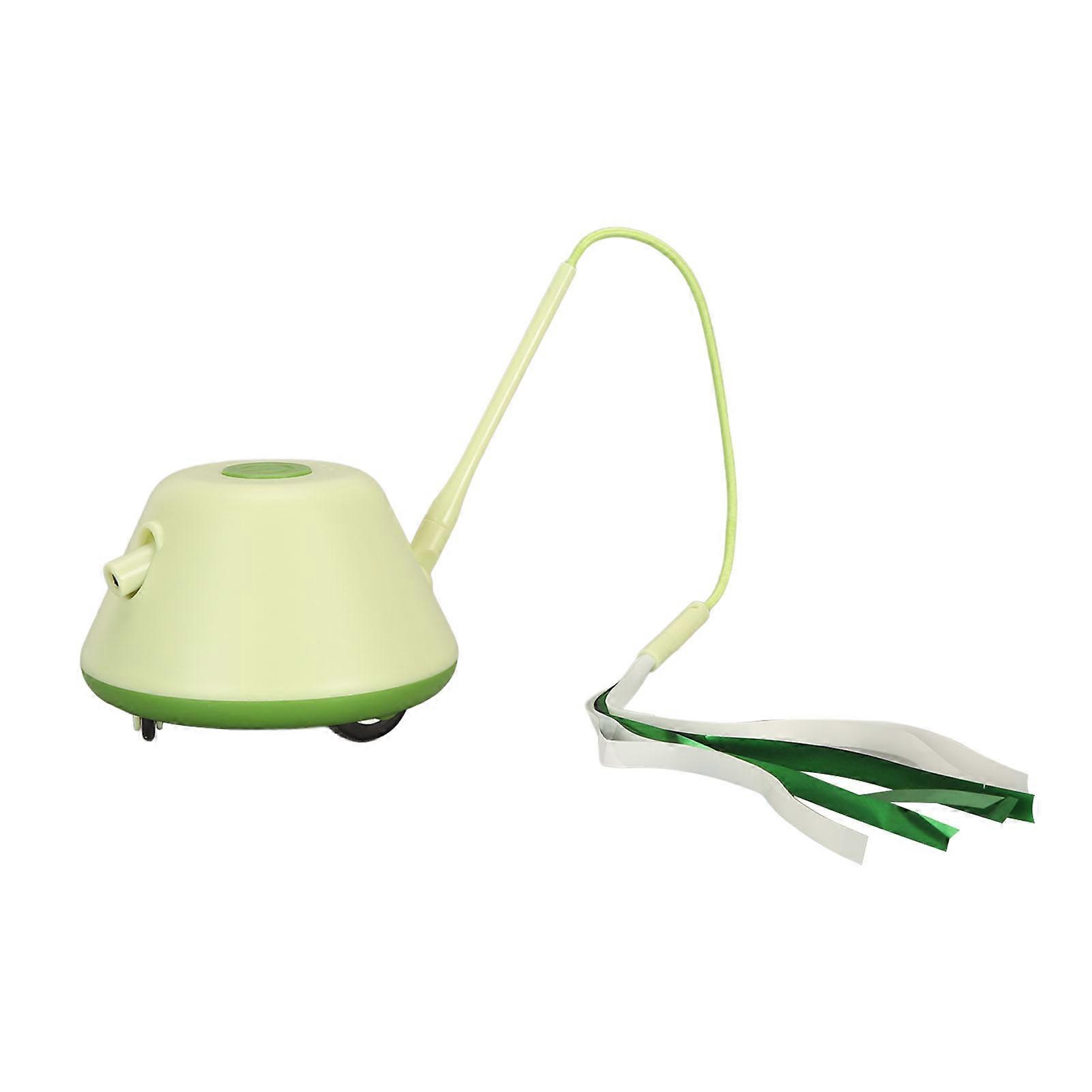 Electric Cat Feather Toy USB Charging Automatic Rotating Interactive Cat Teaser Toy with Light for Indoor Kitten Green 