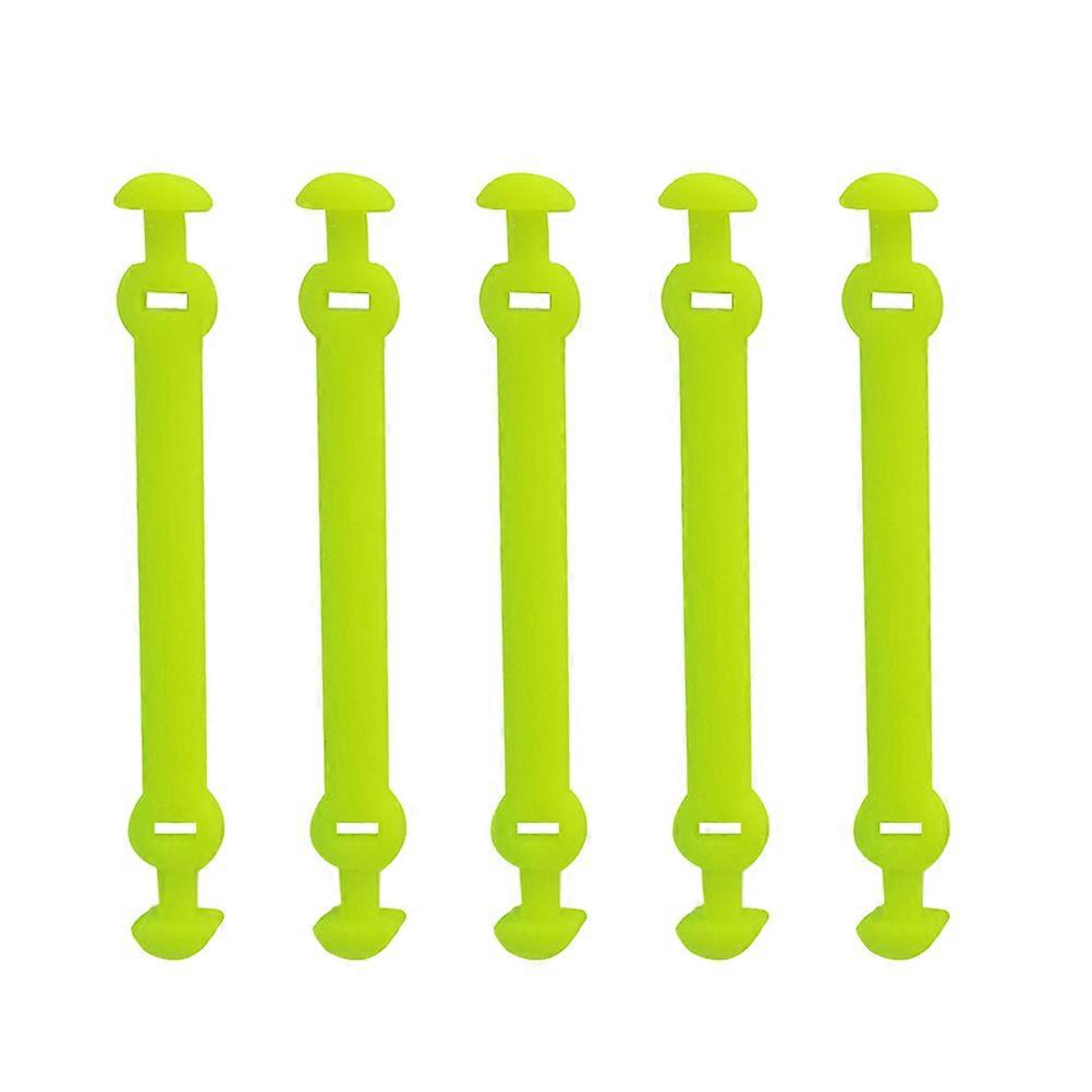 5Pcs Tennis Racket Shock Absorbers for Stable Performance Green Silicone with Long Buckle