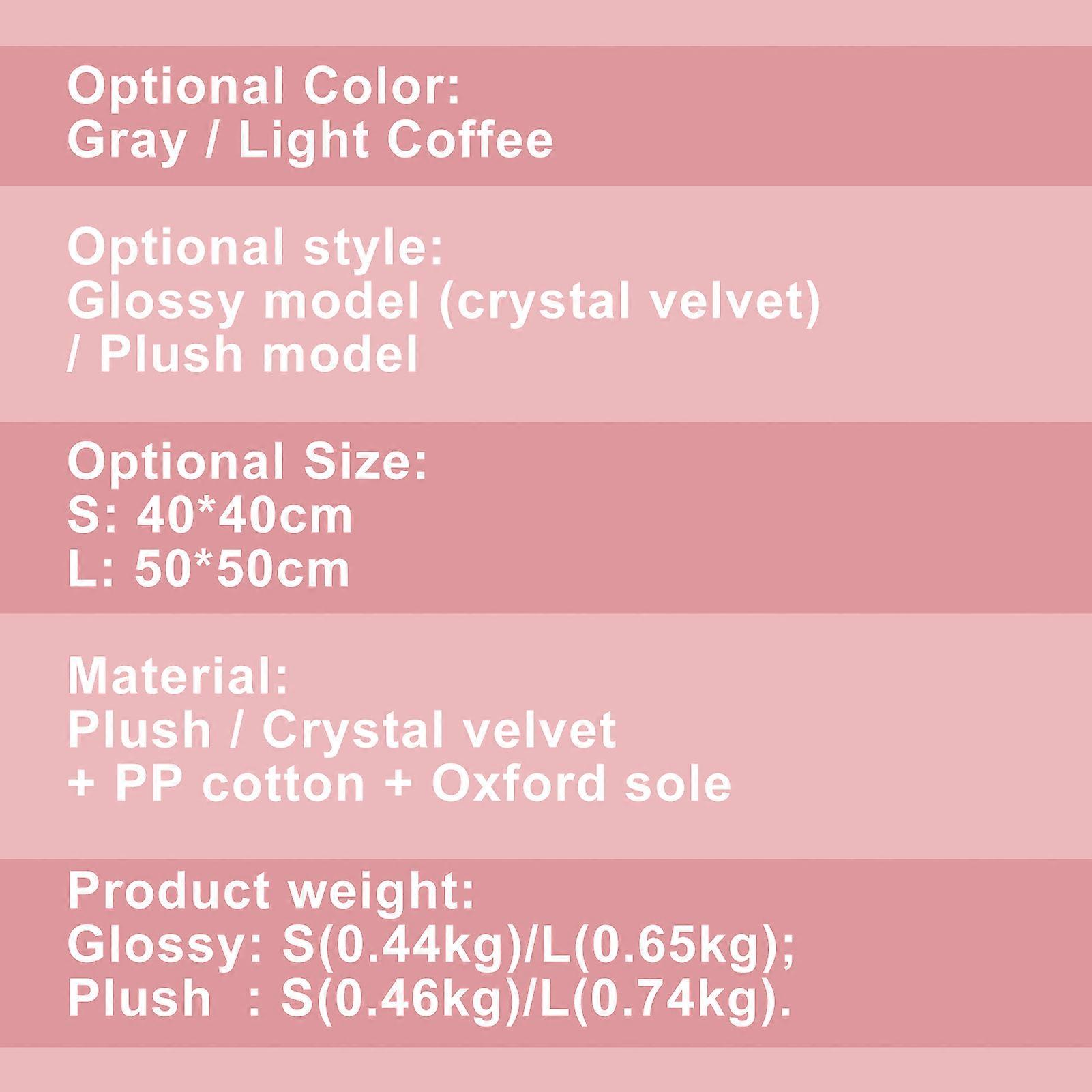 Cat Bed Plush Warm Non-slip S 40x40cm Gray or Coffee Soft Cave