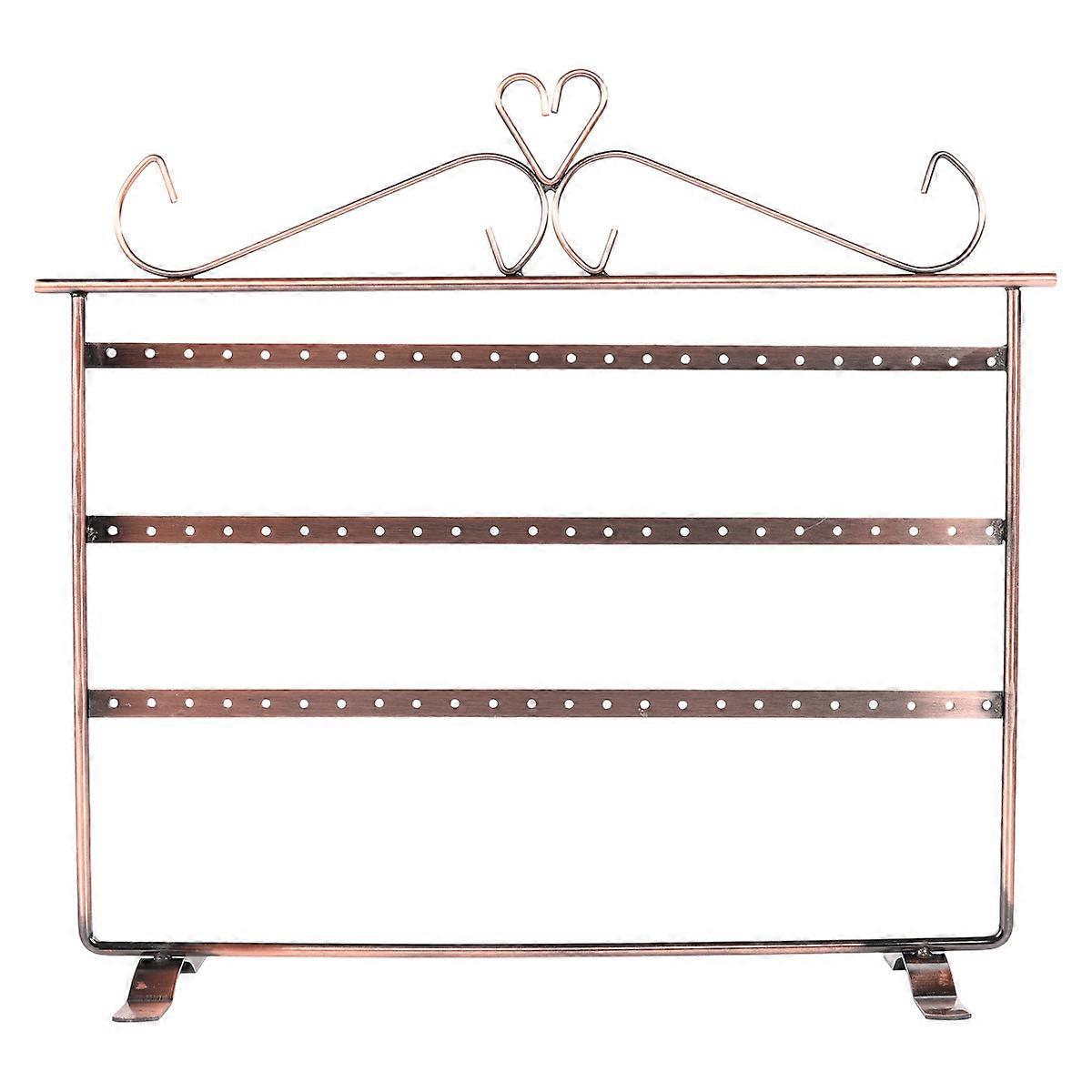 T-Shape Earring Stand Earring Organizer Stand Glass Cabinets Three Layers Earring Holder 1Pack