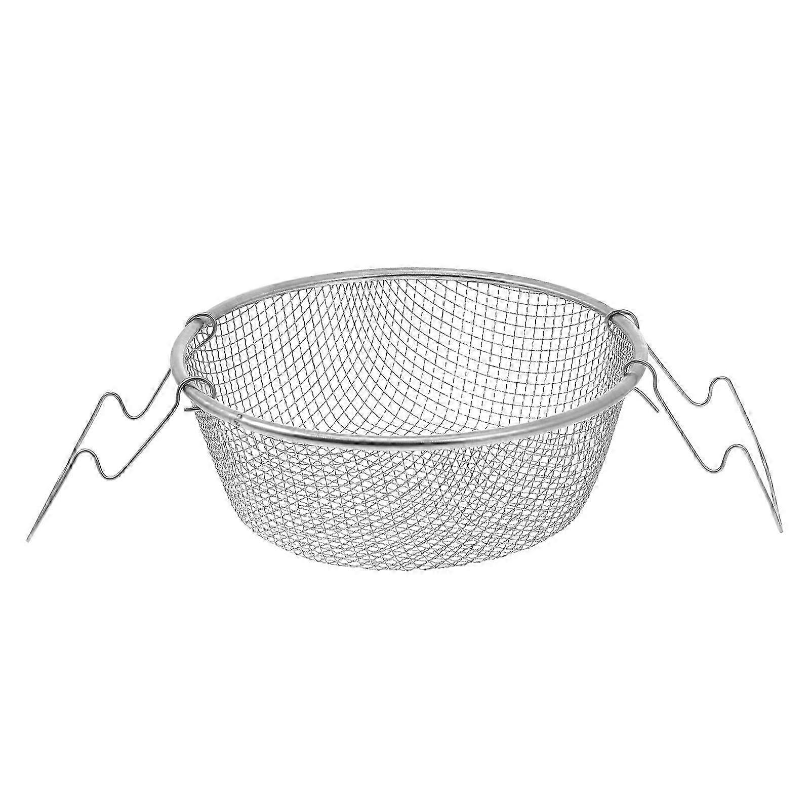 Cestello per friggere in acciaio inox 22x22cm Colino per alimenti Cestello per friggere chip Argento