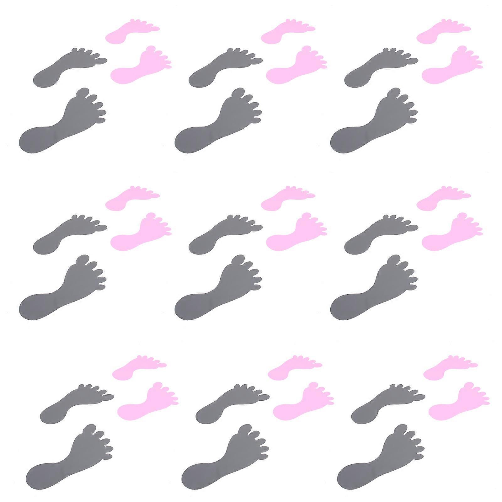 子供の足のステッカーバスルーム幼稚園用防水滑り止め床デカール12.00X6.00X0.10CM 27ペア