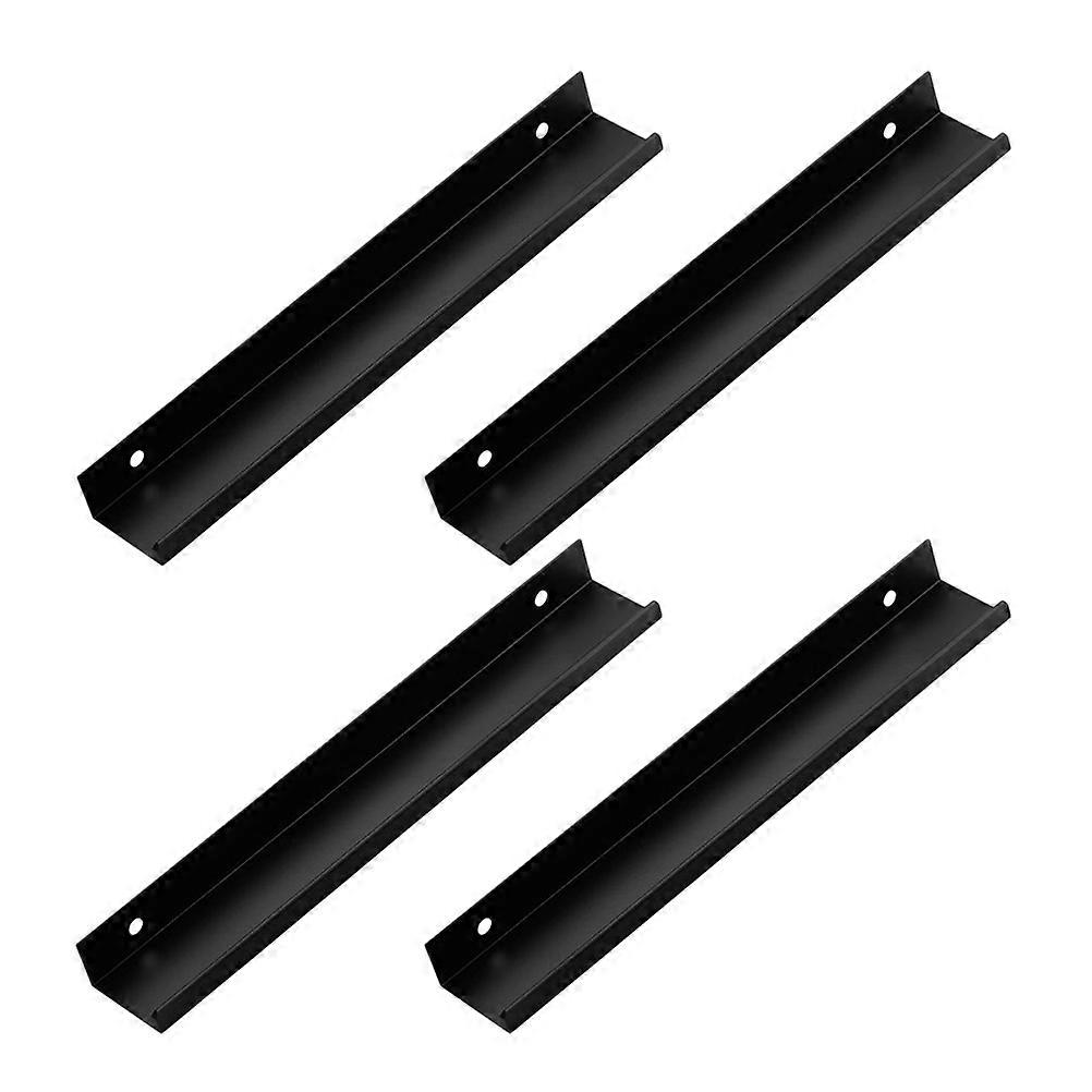 خزانة حديثة سحب خزانة مقبض درج فتح الباب سحب 4 قطع 20.00X2.70X1.80CM أسود