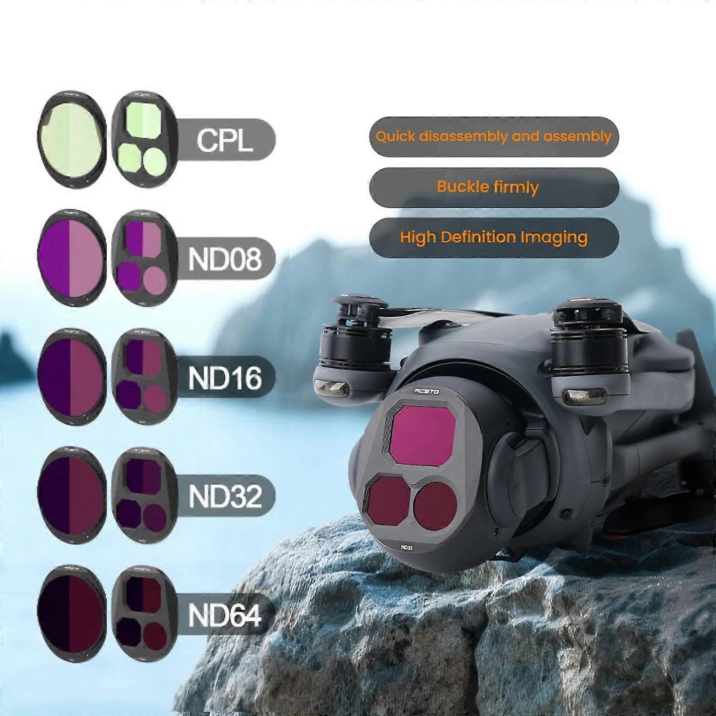 For DJI Mavic 4 Pro RCSTQ Lens Filter