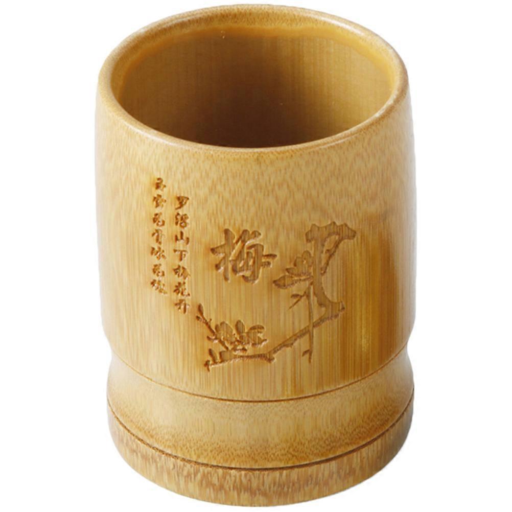 Old Fashioned Measuring Bamboo Rice Storage Containers Convenient For Home Use 7-8cm Width 1Pack