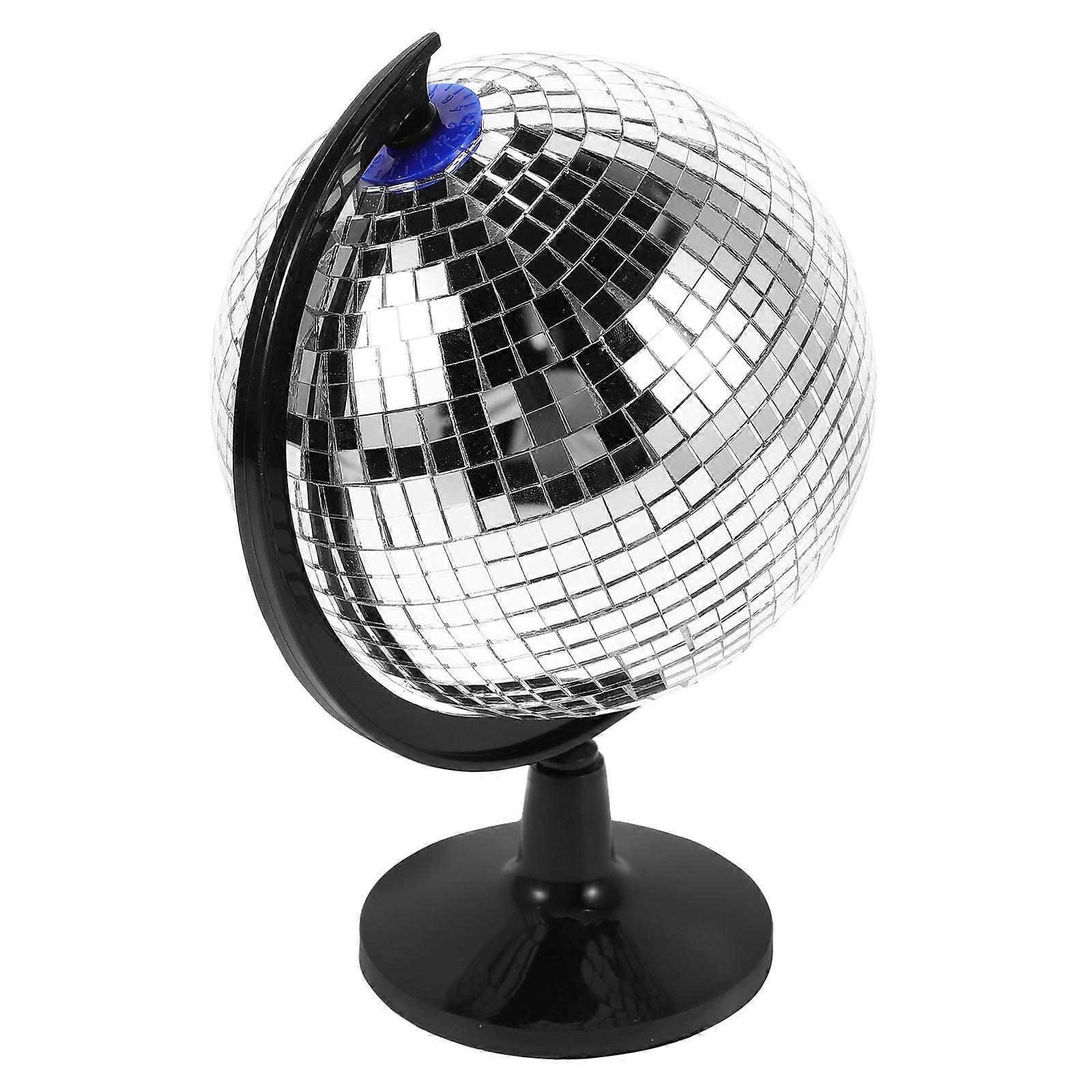 The **Silver Disco Ball Globe** is a fun, eye catching, and unique decorative desk accessory that blends the elegance of a traditional globe with the
