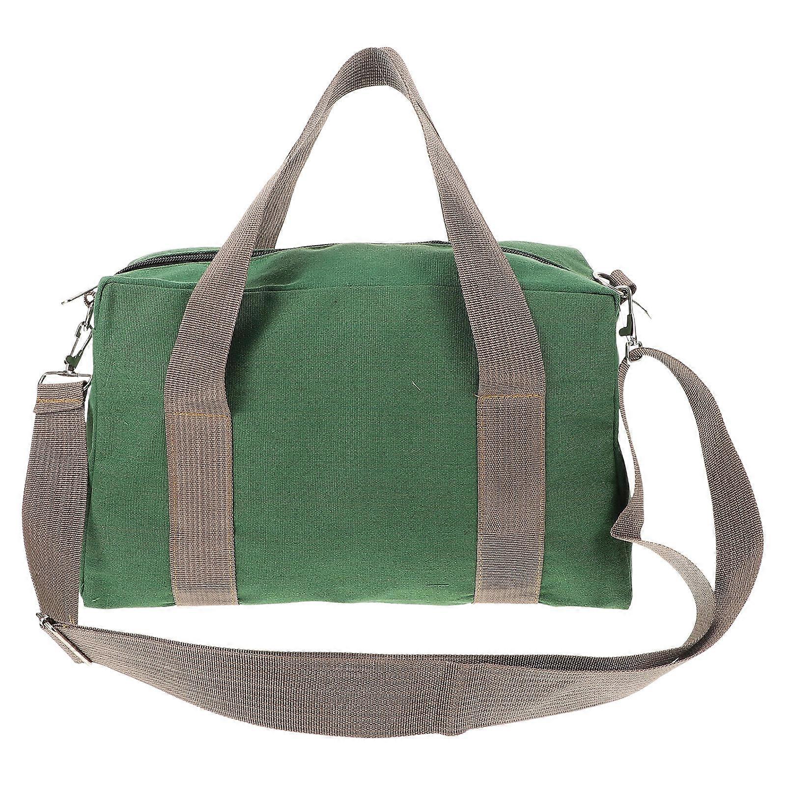 Durable Multi Functional Canvas Tool Bag for Electricians & Woodworkers – Heavy Duty Storage Organizer with Shoulder Strap, Stylish Design for Home