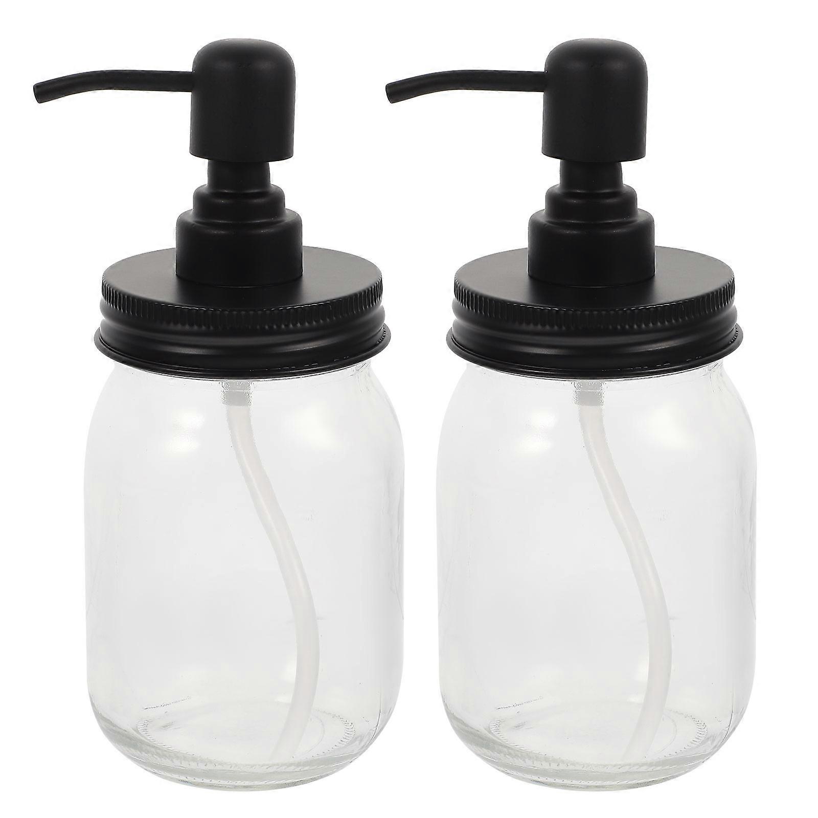 2pcs Airtight Canning Jars with Pump Lids for Honey, Syrup, Jam, Spices & Sauces Storage – Box Packaging