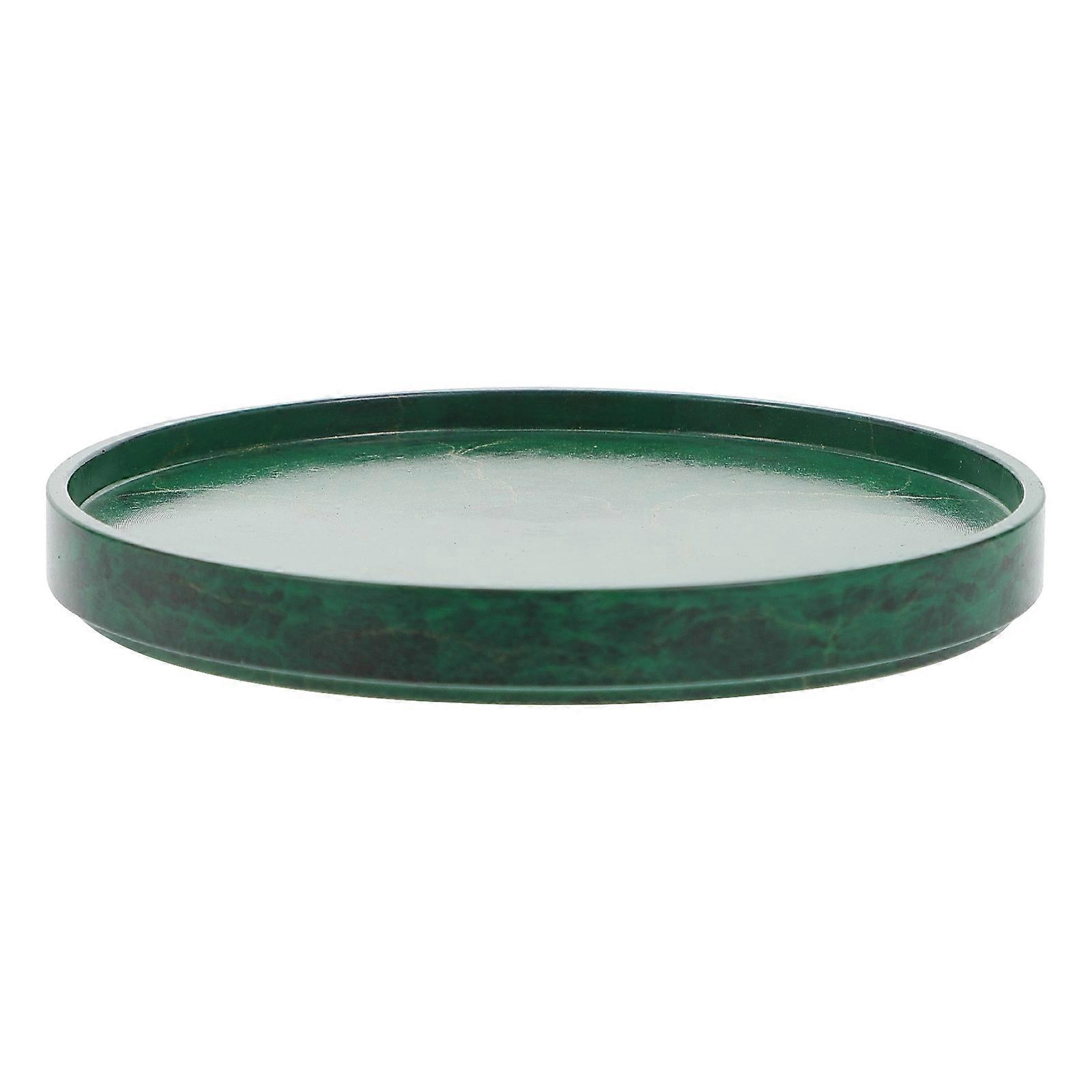 Sous-verres tasse en laiton résistant à la chaleur protéger la table ronde en forme de vert 6.6X6.6X0.8CM 1Set