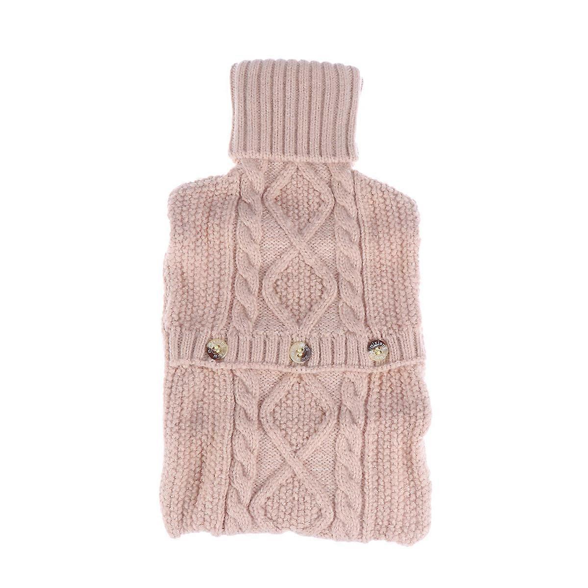Hot Water Bottles With Cover 1L Knitted Beige For And Warmth 1Pack