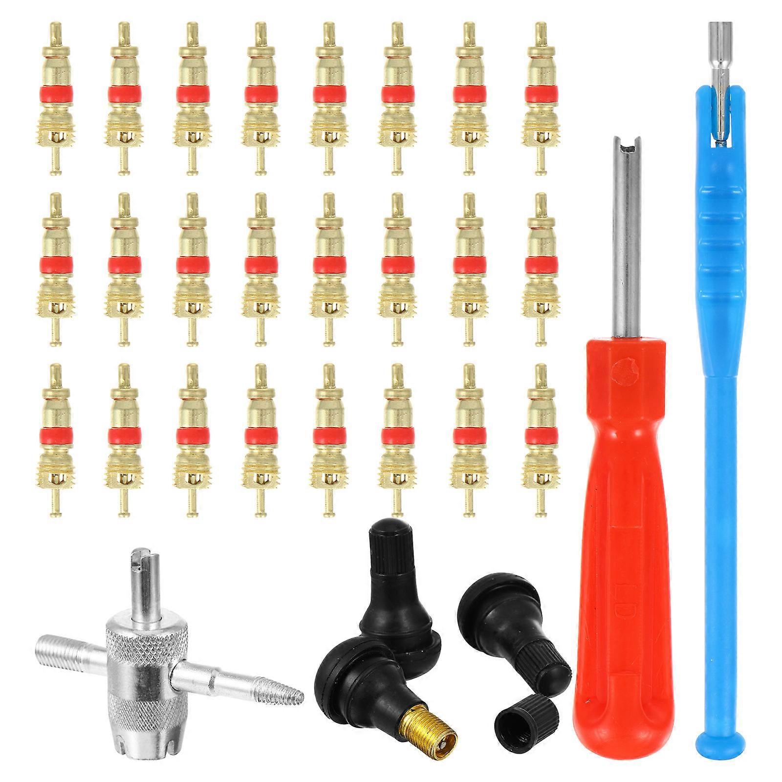 Valve Core Tool Set Valves Stem Installer Tool Car Tire Plug Core Remover Repair Vehicle Maintenance 43Pcs/Set