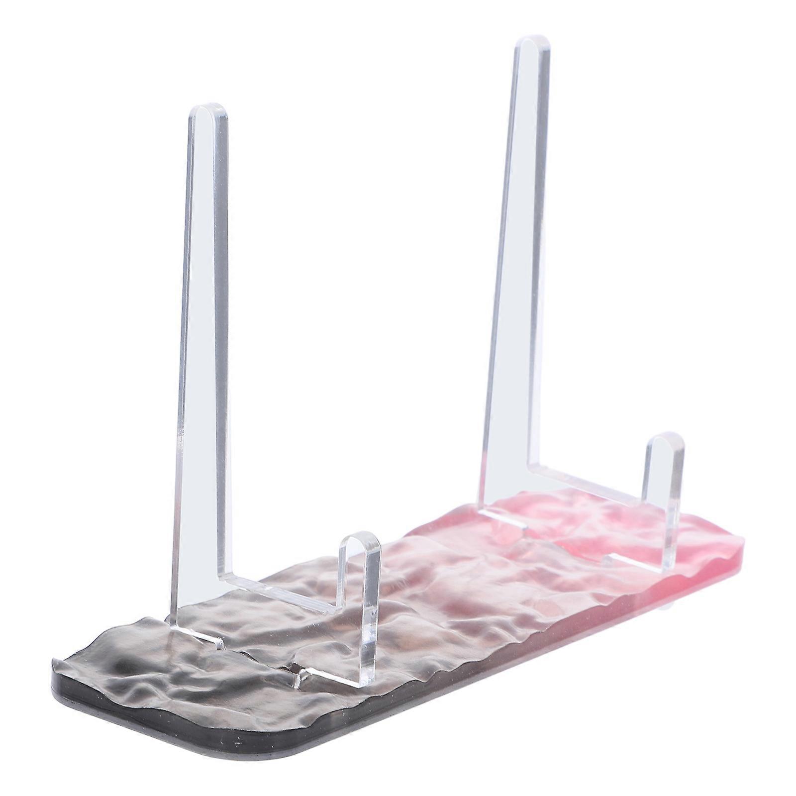 Card Display Stand Minimalist Design Acrylic Small Items Office Use 3.9X2.2X1.4in 1Set