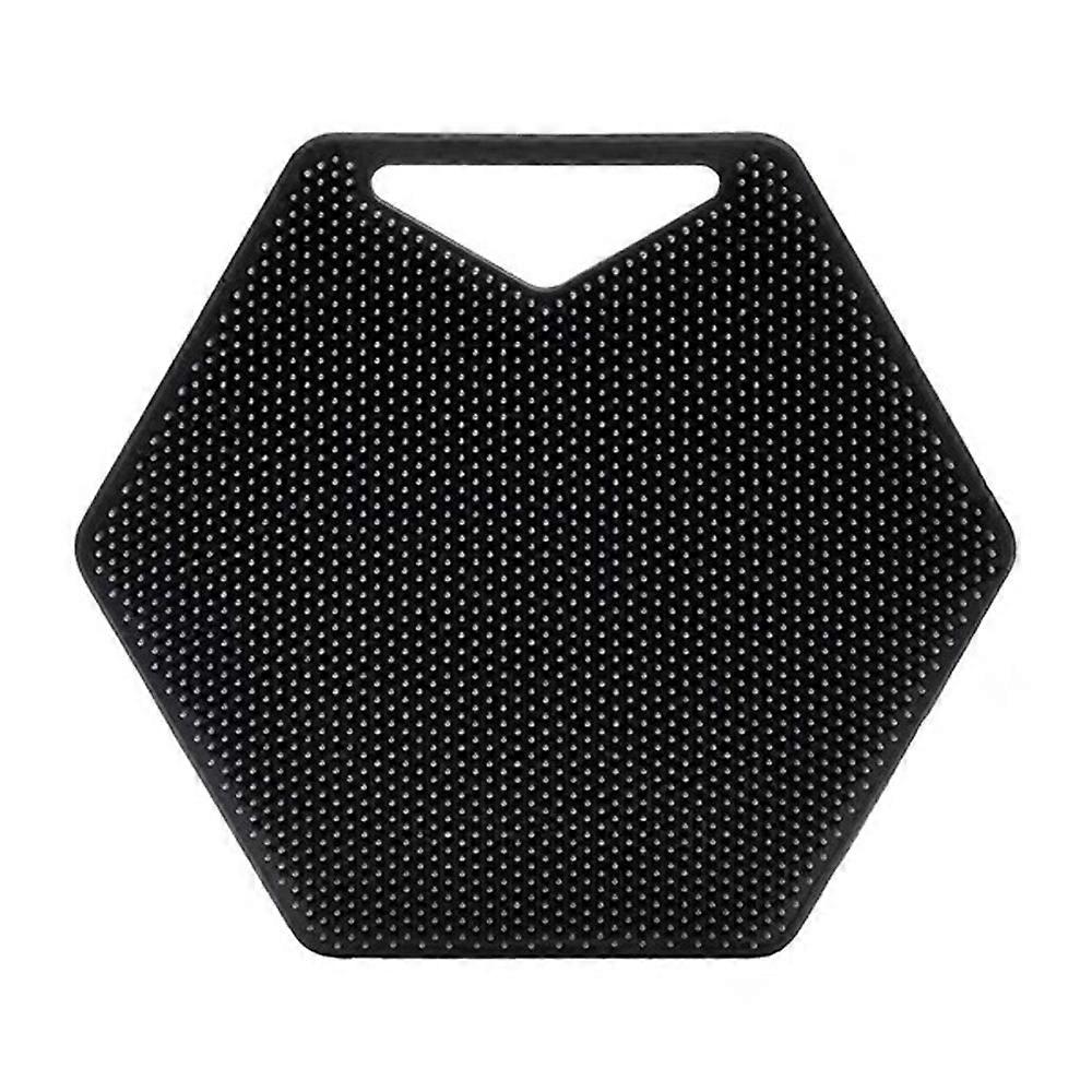 Silicone Polygon Brush Bath Brush Long-Handle Scrubber With Hook Hole-