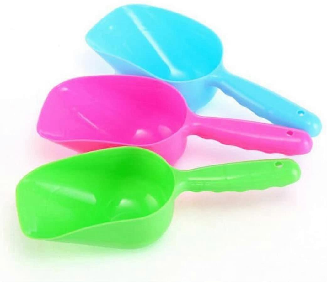 3 Pack Multi-Function Plastic Pet Food Scoop Candy Color (Random Color)