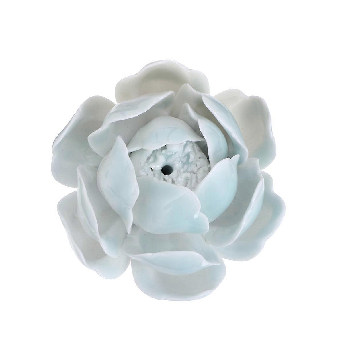 Fragrance Diffuser Lotus Flower Burner Ceramic Ornament Home Use 2.75x2.75x1.57inch Dust Collection 1Pcs