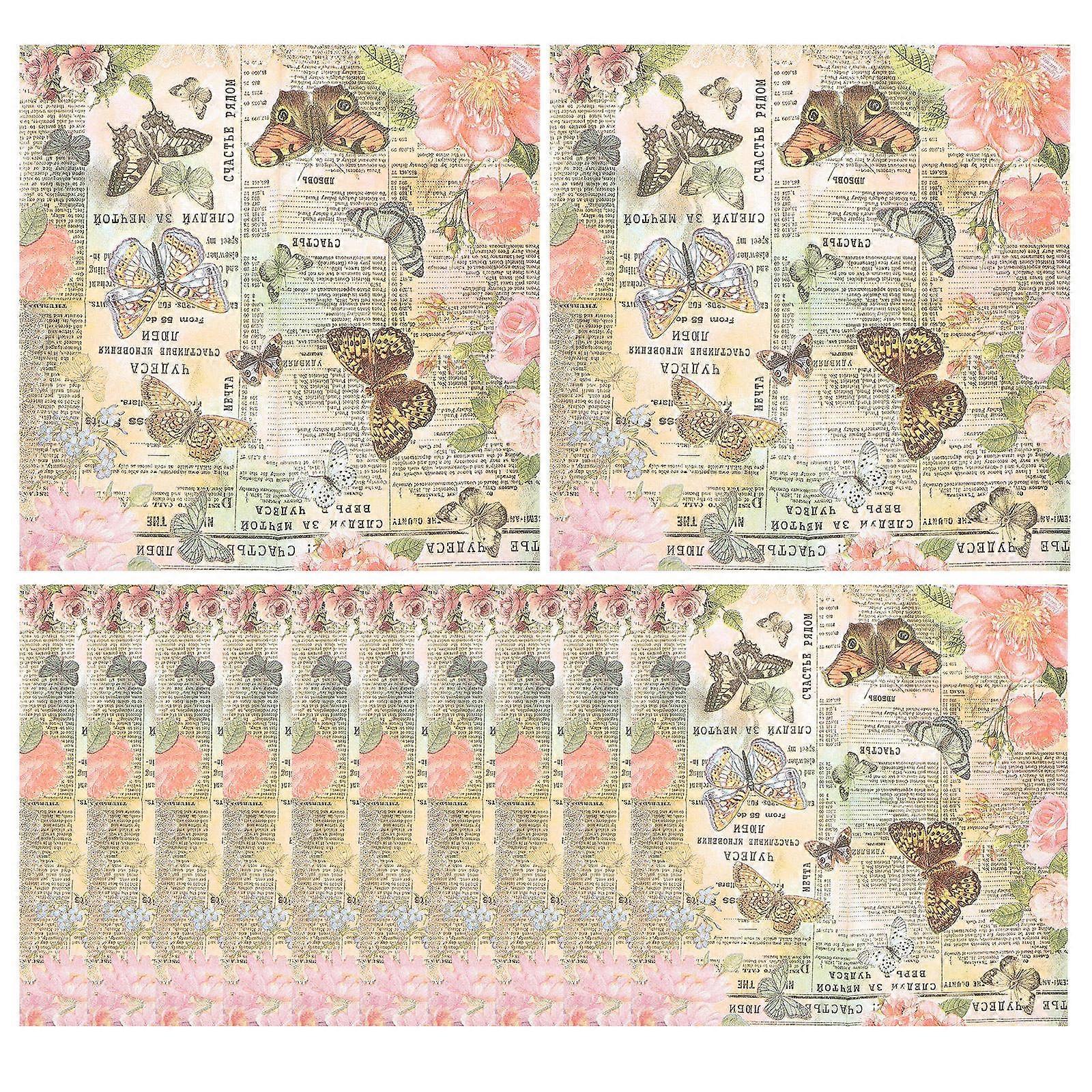 Patterned Napkins Square Decorative Paper Napkins Assorted Color Table Decoration Family Parties 20 Sheets per Pack