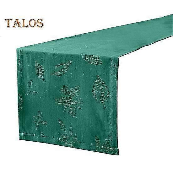 Table Runner Autumn Maple Leaf Dark Pattern Fine Texture Rustic Style Rectangular Decoration Tablecloth