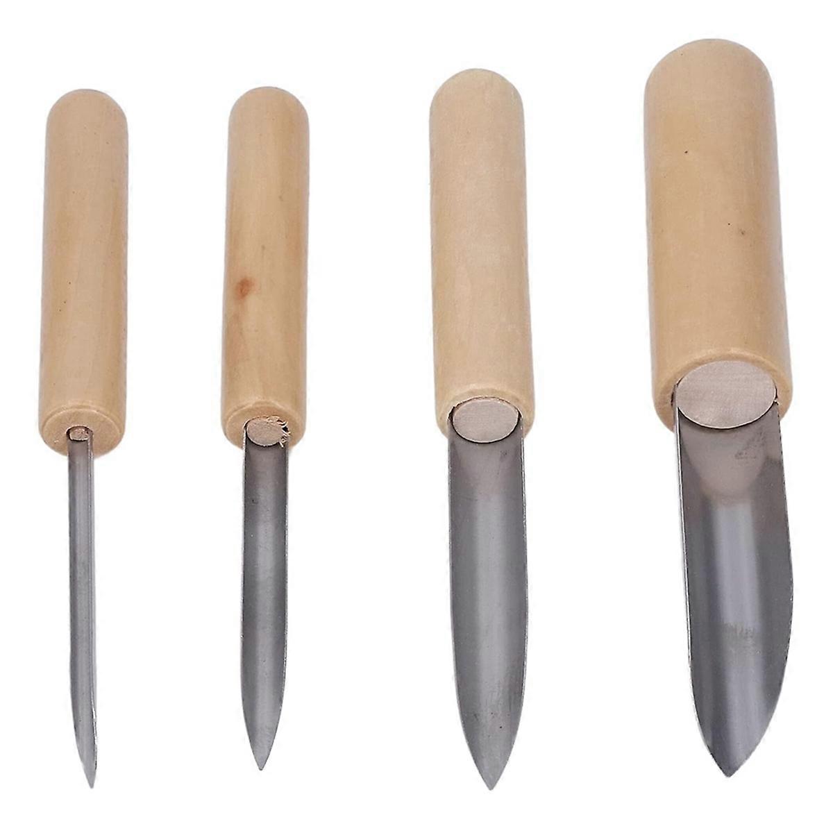 4 PCS Clay Hole Cutters, Pottery Tools, Semi Round Hole Cutters Stainless Steel Circular Clay Hole