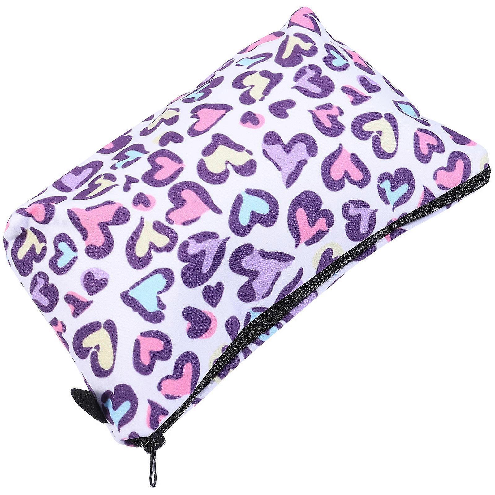 Makeup Storage Bag Rectangular Home Toiletry Storage Leopard Print 22x13.5cm 1Pc