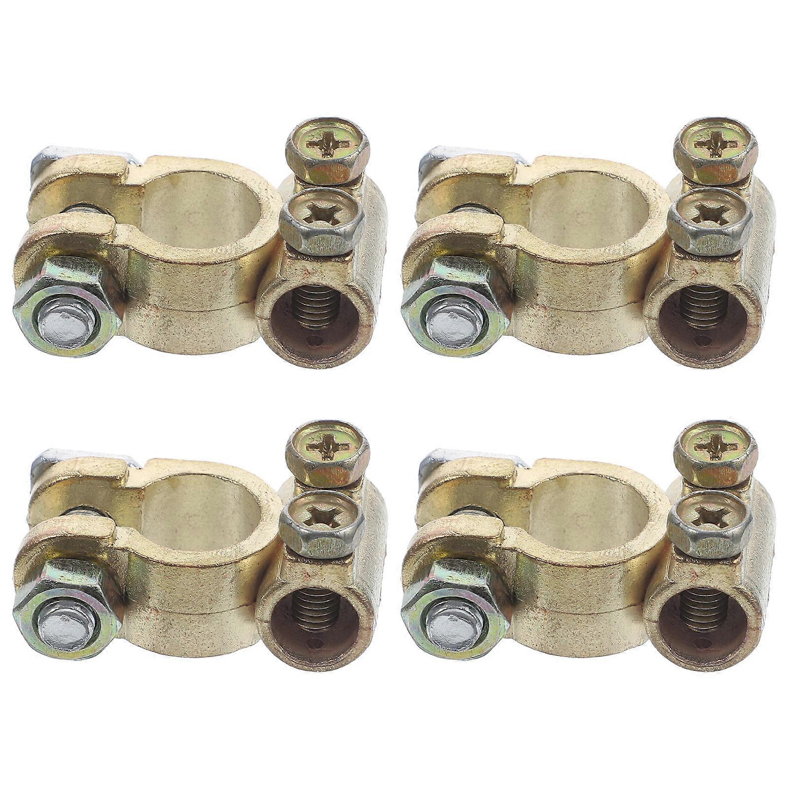 4pcs Durable Battery Connector Easy Install Cable Clamps with Screw for Secure Positive Negative Connections Premium Quality