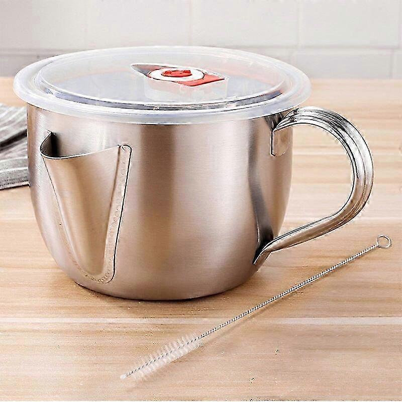 1000ML Multi-utilizare din oțel inoxidabil Sos Ulei Supă Separator de grăsime Ulei de grăsime Filtru Filtru Sită Bol Unelte de gătit de bucătărie