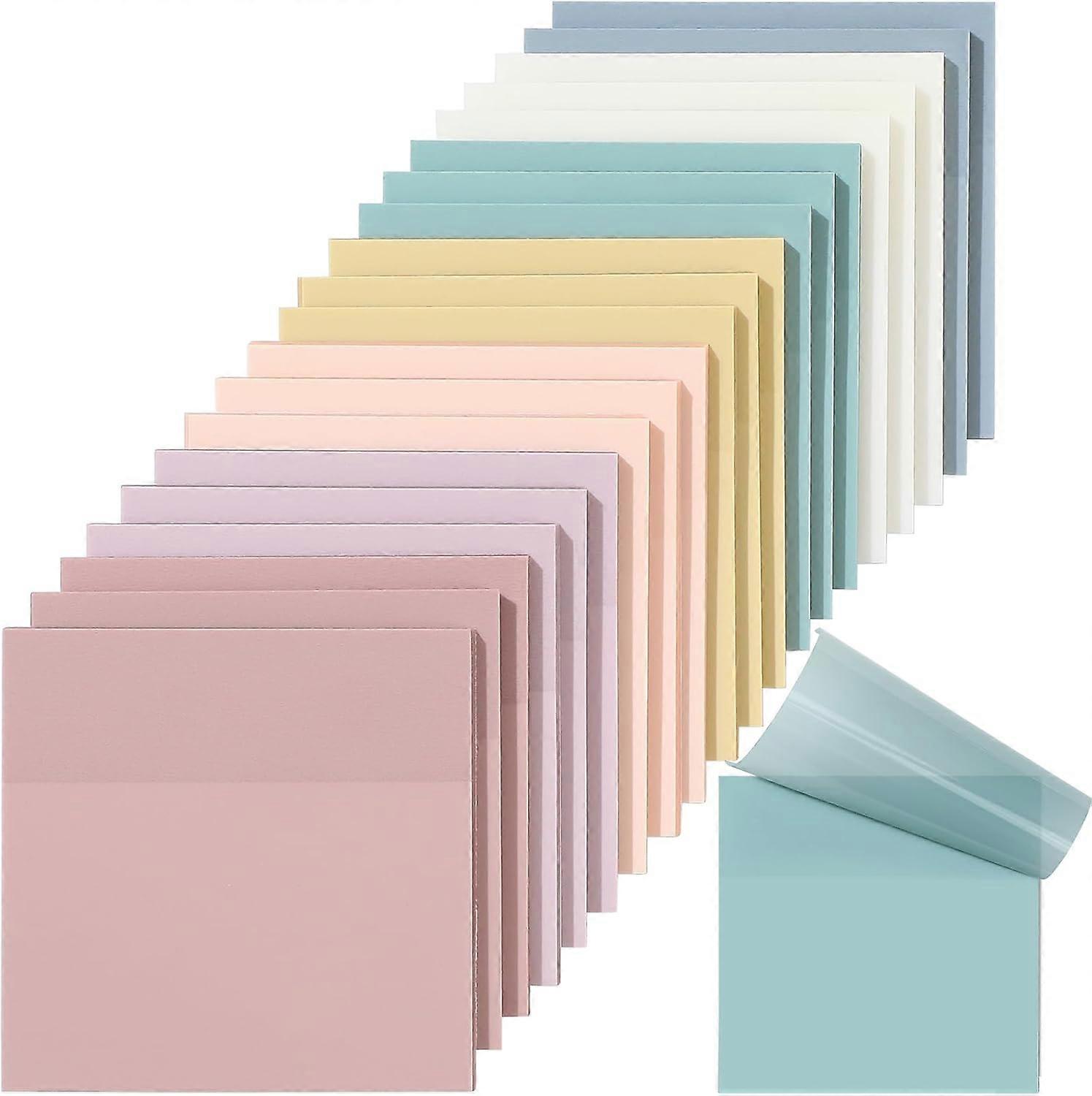 [1000 fogli] Note adesive trasparenti, note adesive trasparenti di colore pastello 3x3 pollici, note adesive traslucide impermeabili autoadesive in 7 Vin