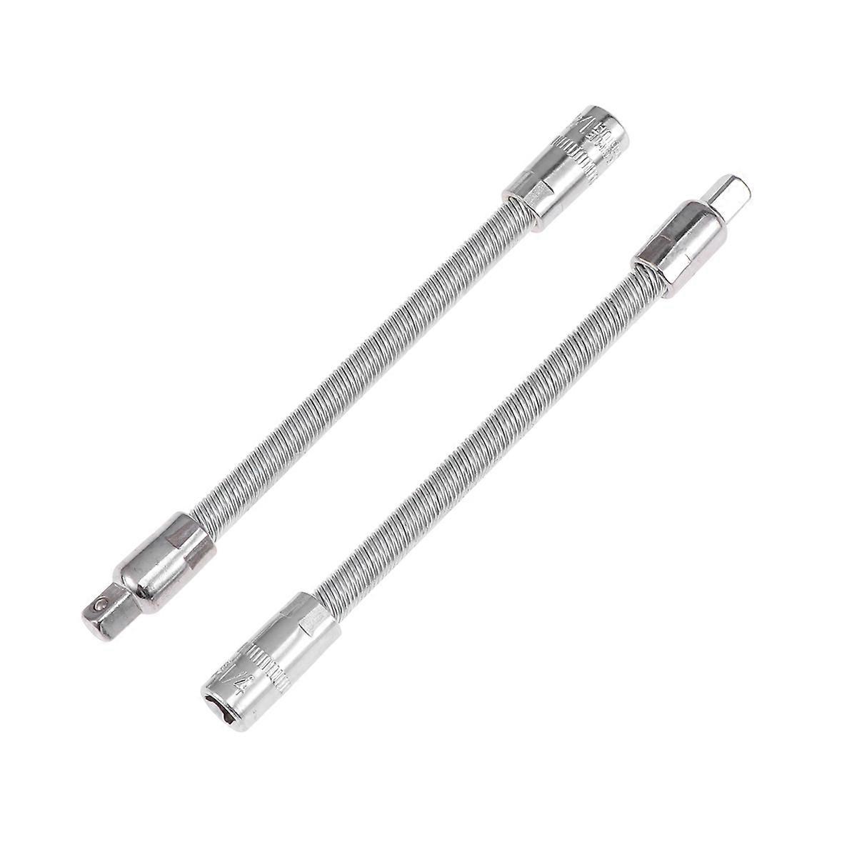 Extender Wrench Socket Wrench Accessories Maintenance Mechanics 2Pcs Silver Steel Easy to Install