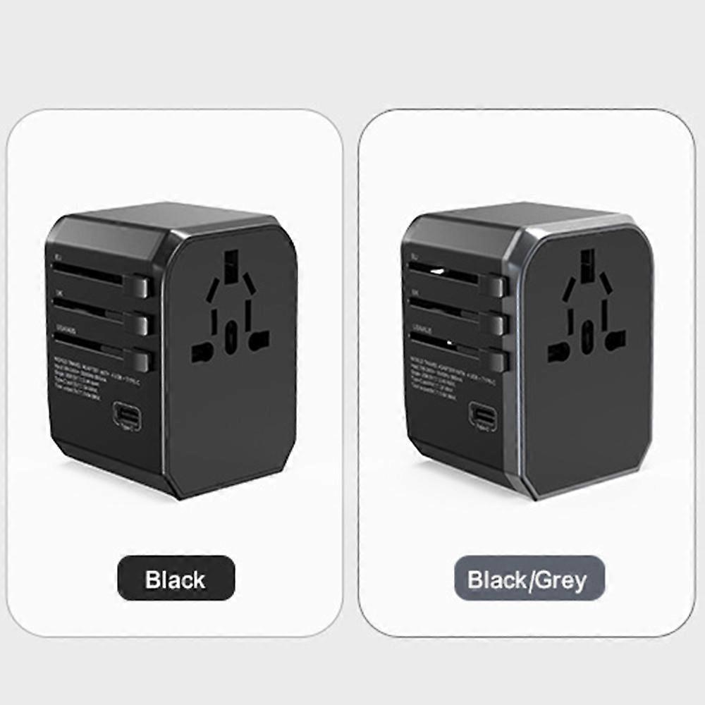 Universal Travel Adapter with USB-C Fast Charging - Charge 6 Devices in 200+ Countries
