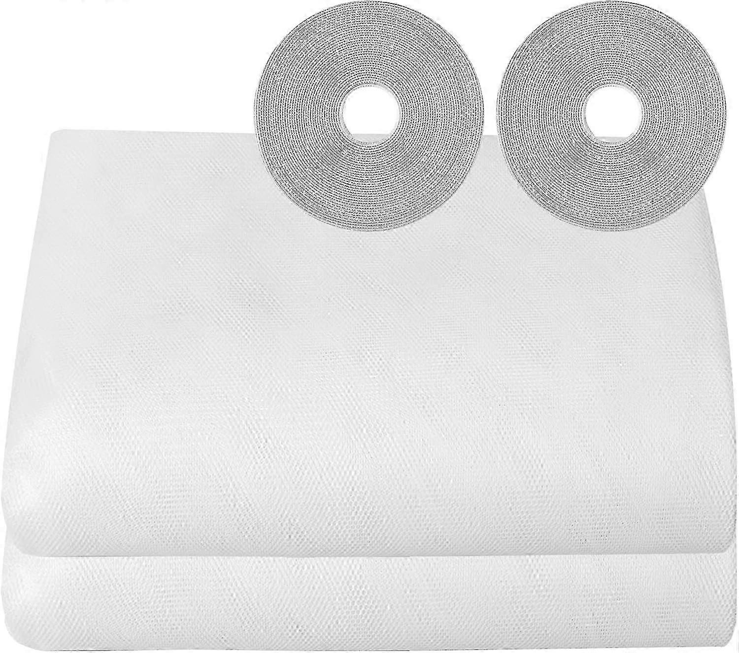 Fly Screen Window Insect Protection Kit - No Drilling, White