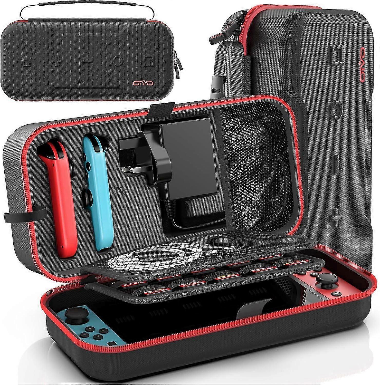 Switch OLED Carrying Case Compatible with Nintendo Switch/OLED Model, Portable Switch Travel Carry Case Fit for Joy-Con and Adapter