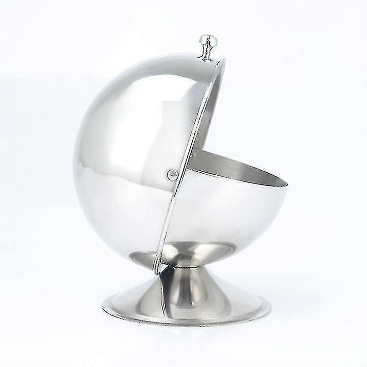 Colorful Stainless Steel Sugar Bowl with Rolling Lid, Shiny Finish, Ideal for Sweets and Cakes, Round Container for Sugar Storage