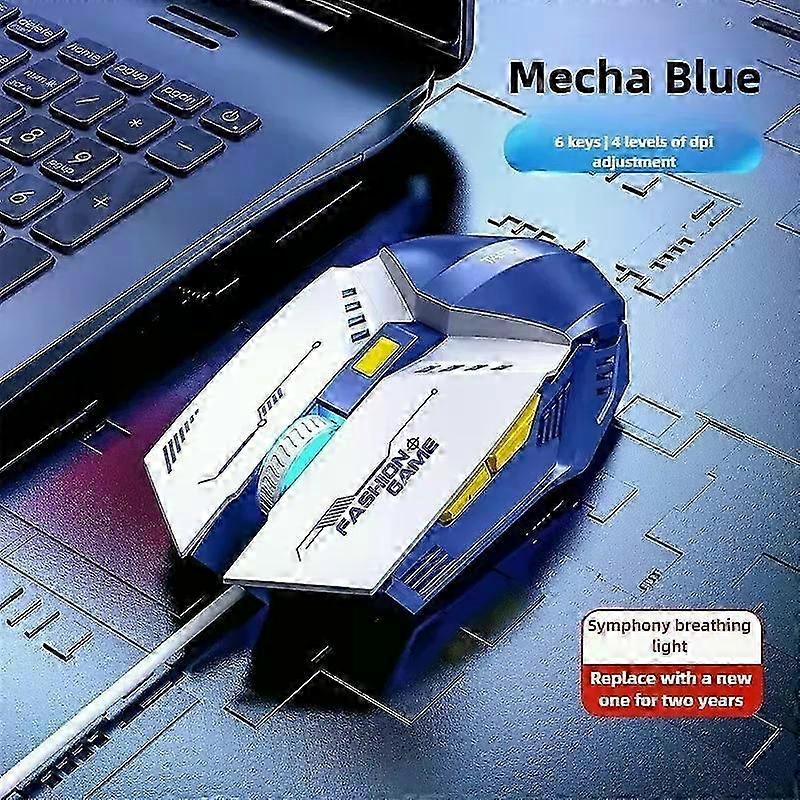 Wired Gaming Mouse with Breathing Light, 8800dpi, 6 Keys, Lightweight Ergonomics E-sports Mouse for PC and Laptop