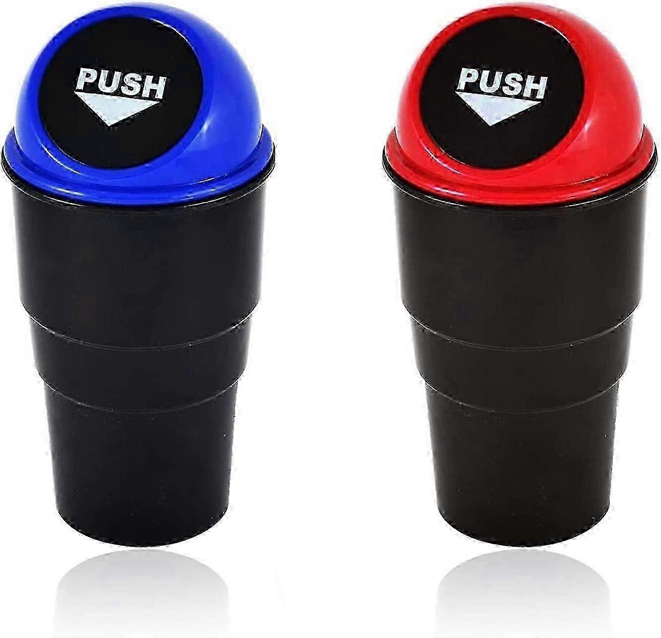 2 Pcs Portable Car Trash Can, Small Vehicle Waste Bin